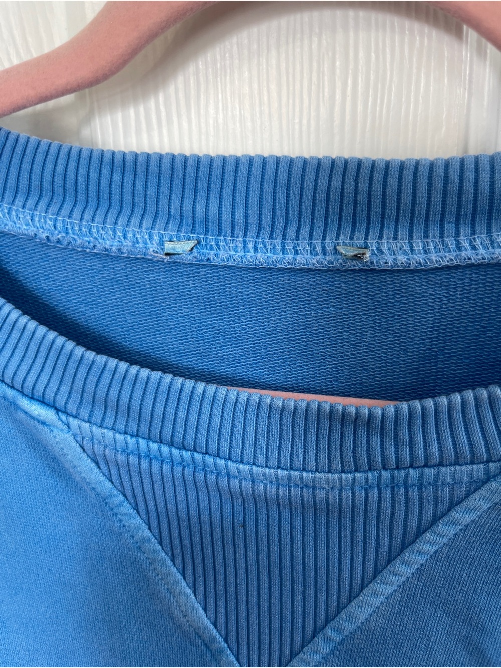 Zenana Pigment Dyed French Terry Crewneck Size Med Pullover Sweatshirt  Pocket - Picture 3 of 8